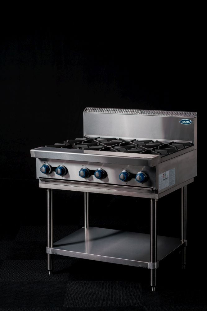 CookRite Freestanding Gas Cooktop 6 Burners Stove with Stand LPG AT80G6B-F-LPG