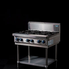 CookRite Freestanding Gas Cooktop 6 Burners Stove with Stand LPG AT80G6B-F-LPG