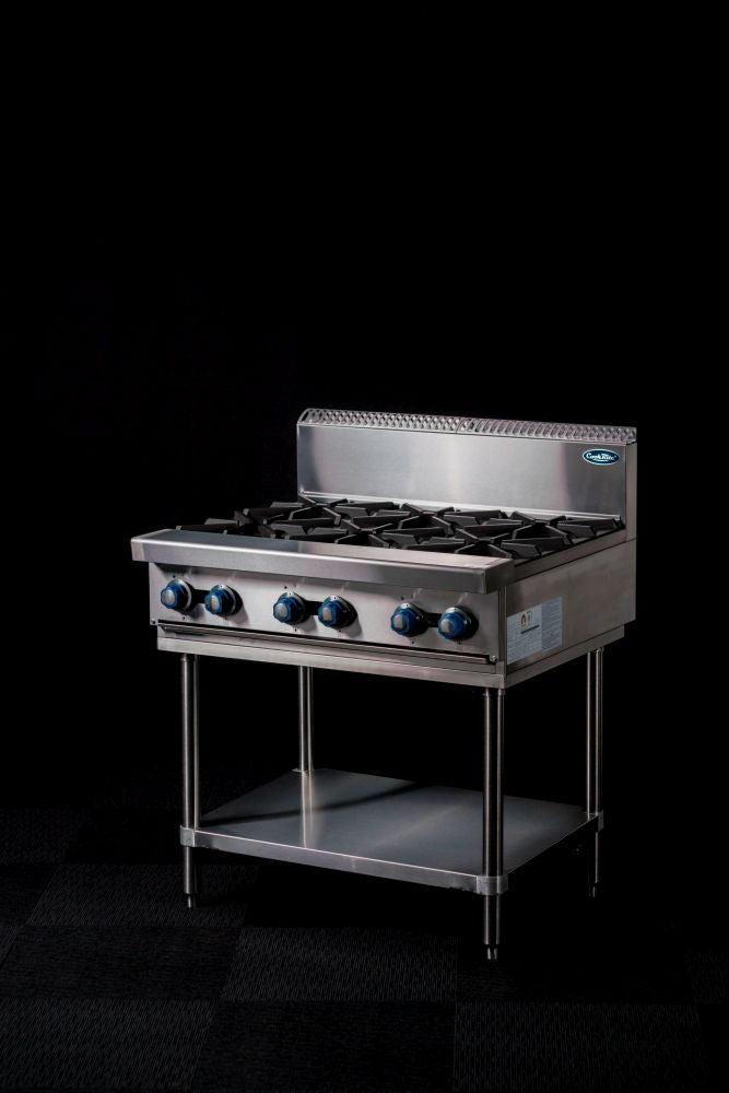 CookRite Freestanding Gas Cooktop 6 Burners Stove with Stand LPG AT80G6B-F-LPG