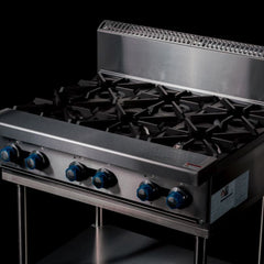 CookRite Freestanding Gas Cooktop 6 Burners Stove with Stand NG AT80G6B-F-NG