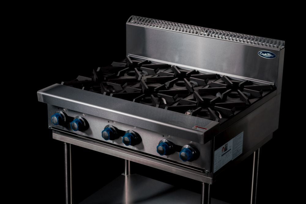 CookRite Freestanding Gas Cooktop 6 Burners Stove with Stand LPG AT80G6B-F-LPG