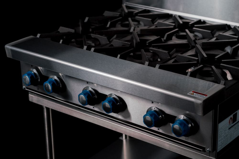 CookRite Freestanding Gas Cooktop 6 Burners Stove with Stand LPG AT80G6B-F-LPG