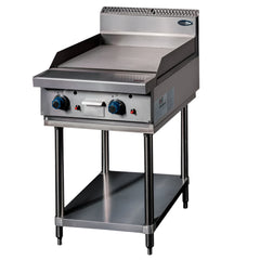 CookRite Freestanding 600mm Gas Griddle Hotplate with Stand LPG AT80G6G-F-LPG