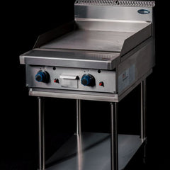 CookRite Freestanding 600mm Gas Griddle Hotplate with Stand NG AT80G6G-F-NG