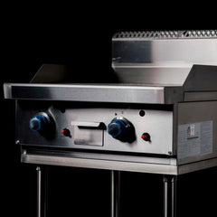 CookRite Freestanding 600mm Gas Griddle Hotplate with Stand LPG AT80G6G-F-LPG