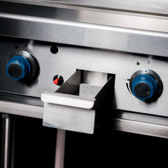 CookRite Freestanding 600mm Gas Griddle Hotplate with Stand NG AT80G6G-F-NG