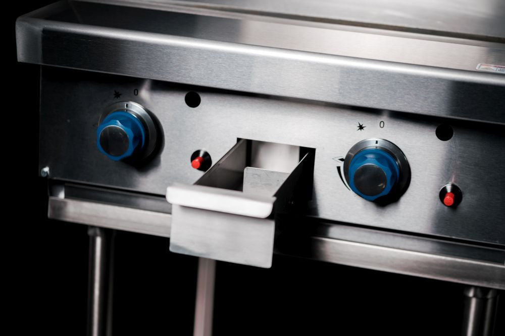 CookRite Freestanding 600mm Gas Griddle Hotplate with Stand NG AT80G6G-F-NG