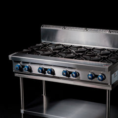 CookRite Freestanding Gas Cooktop 8 Burners Stove with Stand NG AT80G8B-F-NG