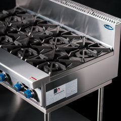 CookRite Freestanding Gas Cooktop 8 Burners Stove with Stand NG AT80G8B-F-NG