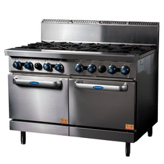CookRite Freestanding Gas Stove 8 Burners Cooktop With Oven NG AT80G8B-O-NG