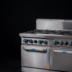 CookRite Freestanding Gas Stove 8 Burners Cooktop With Oven NG AT80G8B-O-NG
