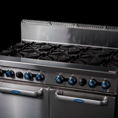 CookRite Freestanding Gas Stove 8 Burners Cooktop With Oven NG AT80G8B-O-NG