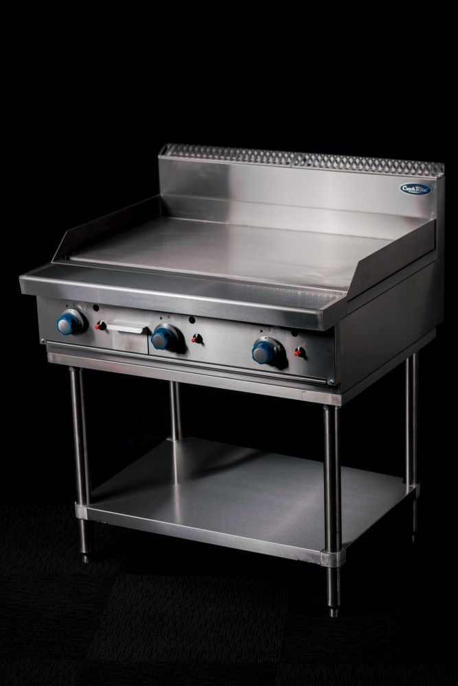CookRite Freestanding 900mm Gas Griddle Hotplatewith Stand  NG AT80G9G-F-NG