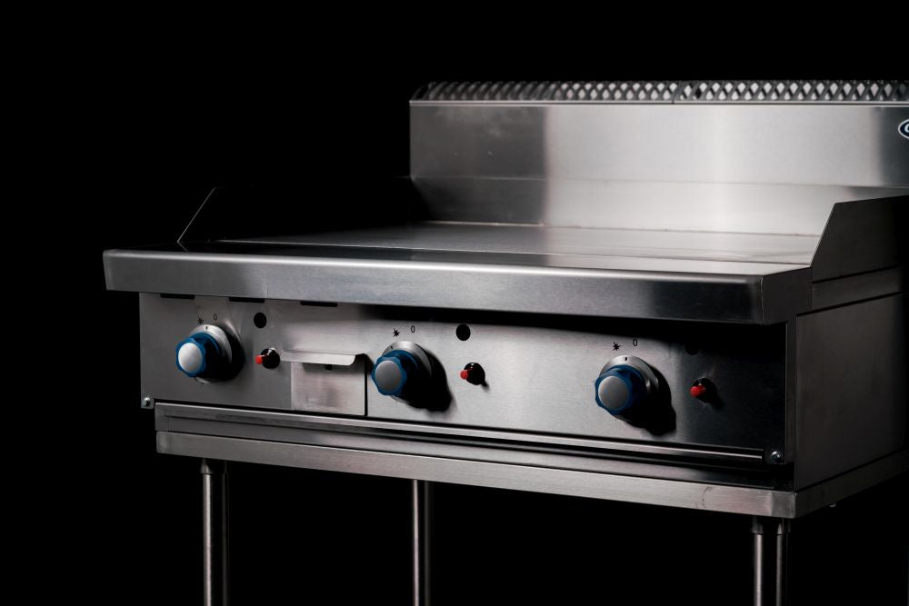 CookRite Freestanding 900mm Gas Griddle Hotplatewith Stand  NG AT80G9G-F-NG
