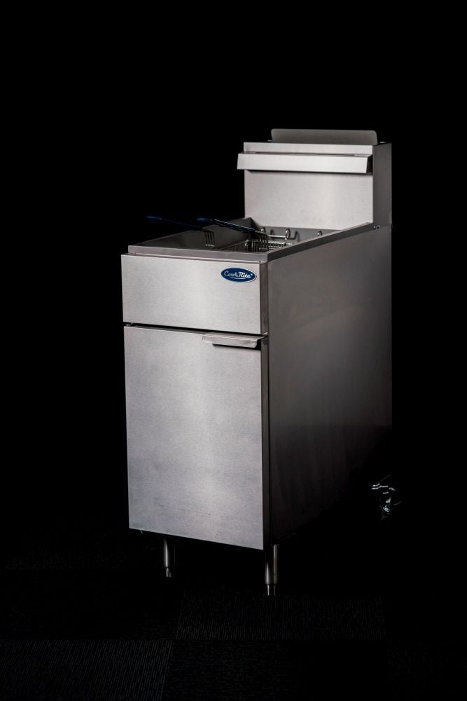 CookRite Freestanding 3 Tubes Gas Deep Fryer NG ATFS-40-NG
