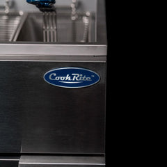 CookRite Freestanding 3 Tubes Gas Deep Fryer NG ATFS-40-NG
