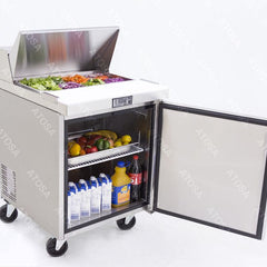 Atosa Single Door Sandwich Prep Table Refrigerator MSF8301