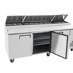 Atosa Three Door Pizza Prep Table Refrigerator MPF8203