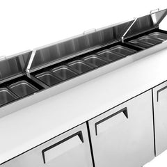 Atosa Three Door Pizza Prep Table Refrigerator MPF8203
