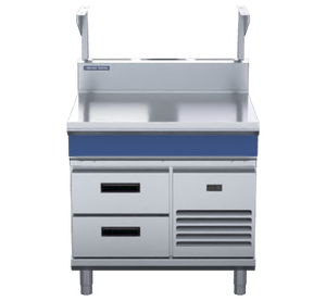 Blue Seal Evolution Series B90S-RB - 900mm Bench Top With Salamander Support – Refrigerated Base