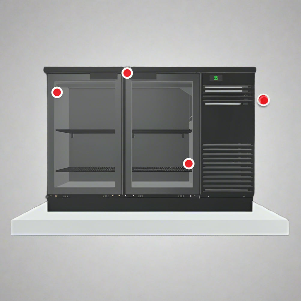 Skope BackBar 2 Glass Swing Door Fridge - BB.2.GSW