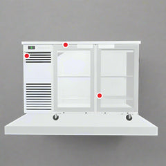 Skope BackBar 2 Glass Swing Door Fridge - BB.2.GSW