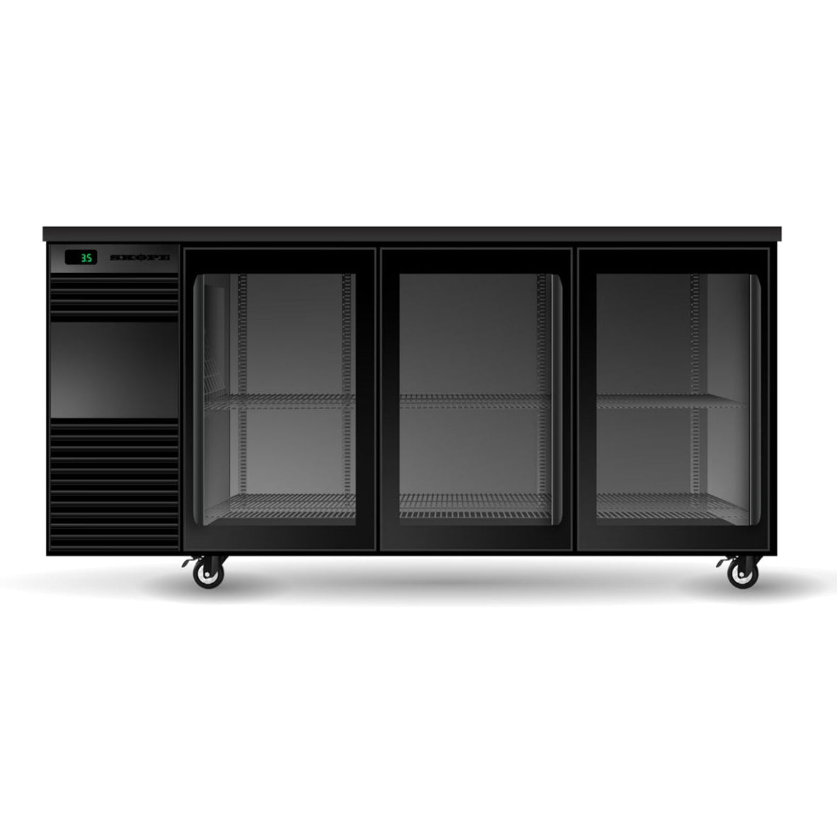 Skope BackBar 3 Glass Sliding Door Fridge BB.3.GSL