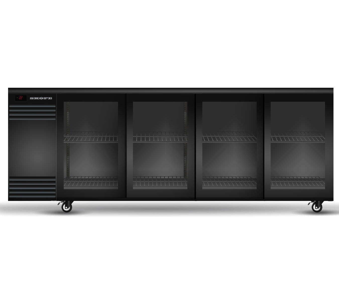 Skope BackBar 4 Glass Sliding Door Fridge BB.4.GSL