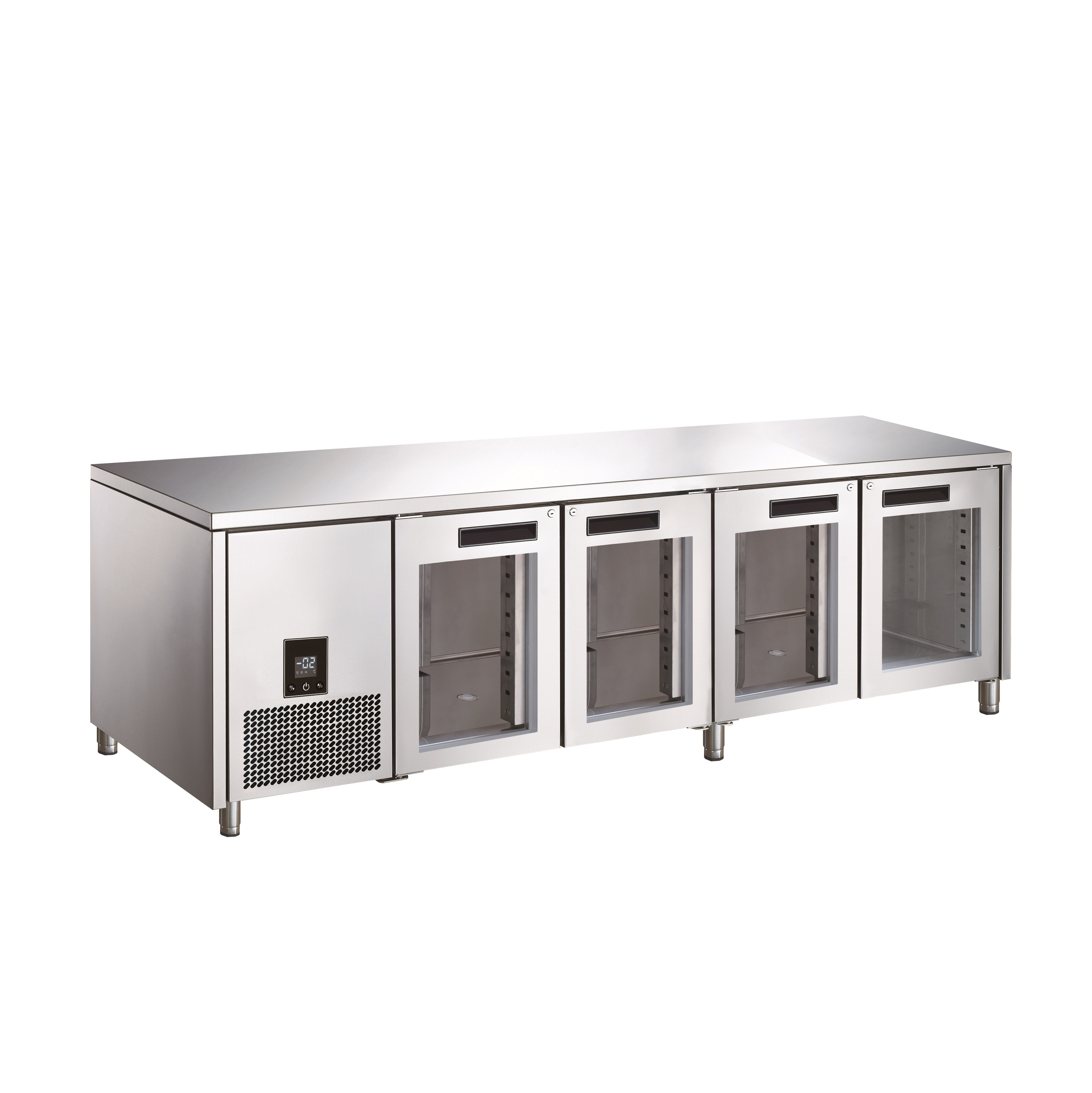 Glacian 4 Door Slimline Fridge 660 Deep Glass Doors 590L BCG62350
