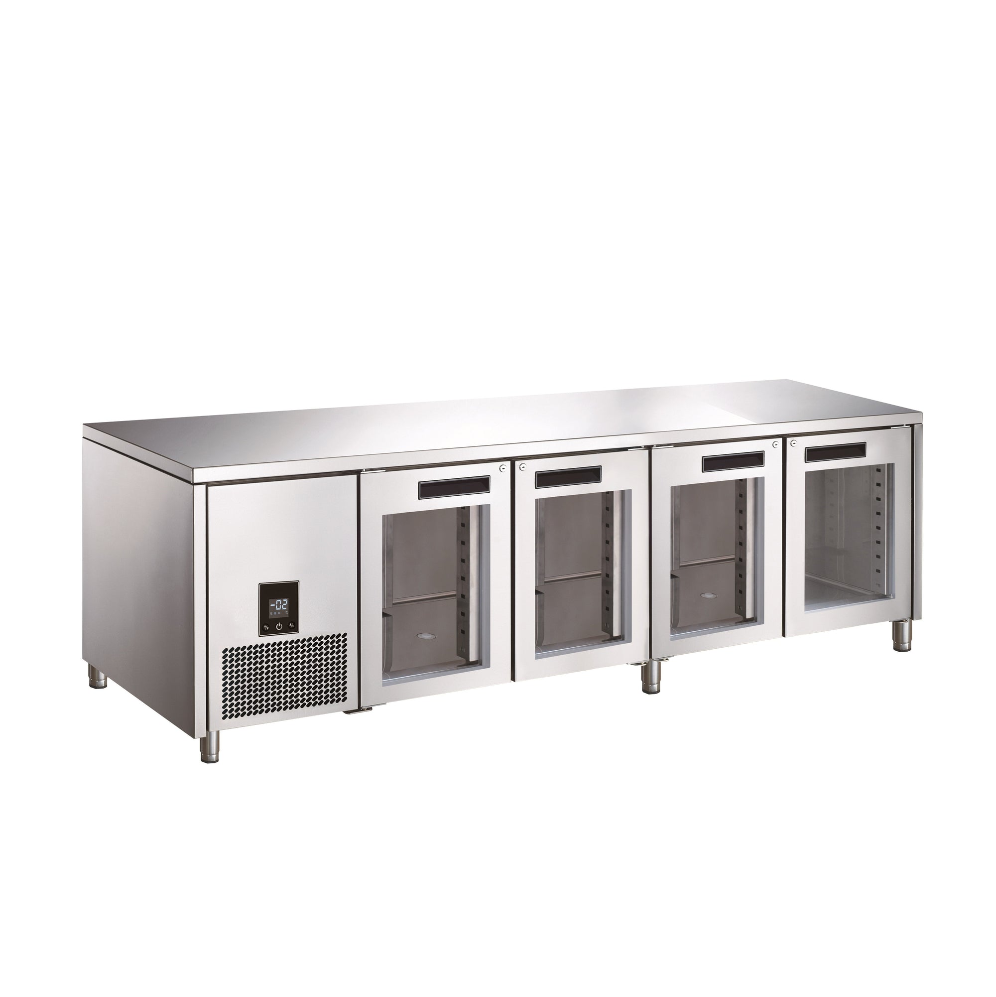 Glacian 4 Door Slimline Fridge 660 Deep Glass Doors 590L BCG62350