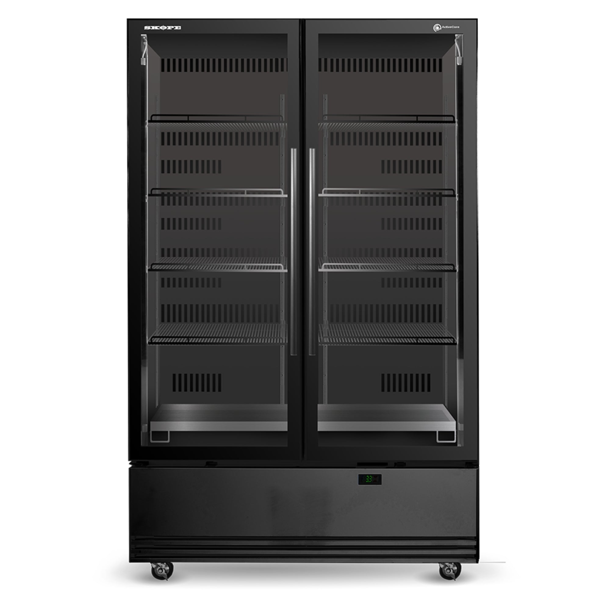 Skope BME1200N-A 2 Glass Door Display or Storage Fridge