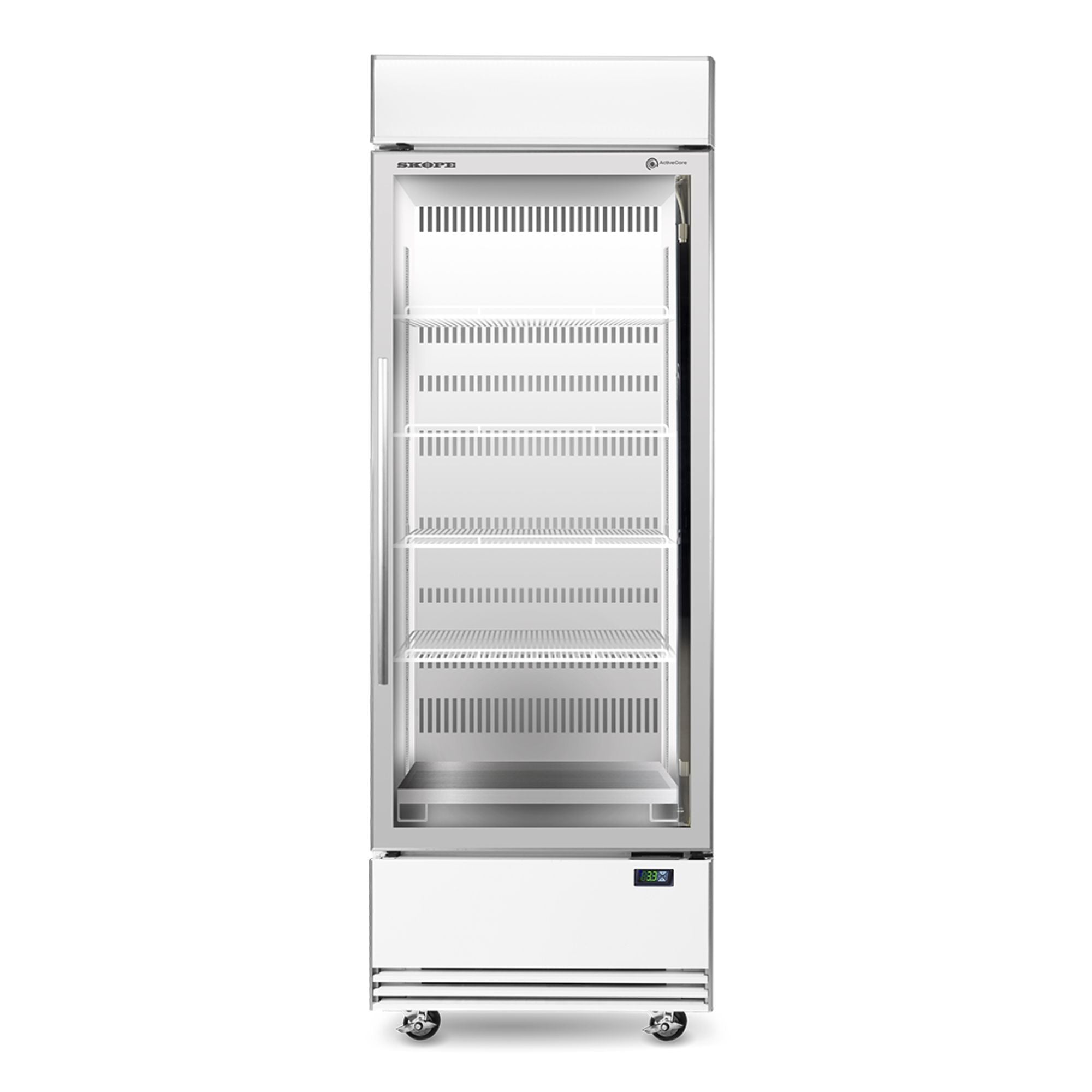 Skope BME600N-AC 1 Glass Door Display or Storage Fridge, Lit Sign