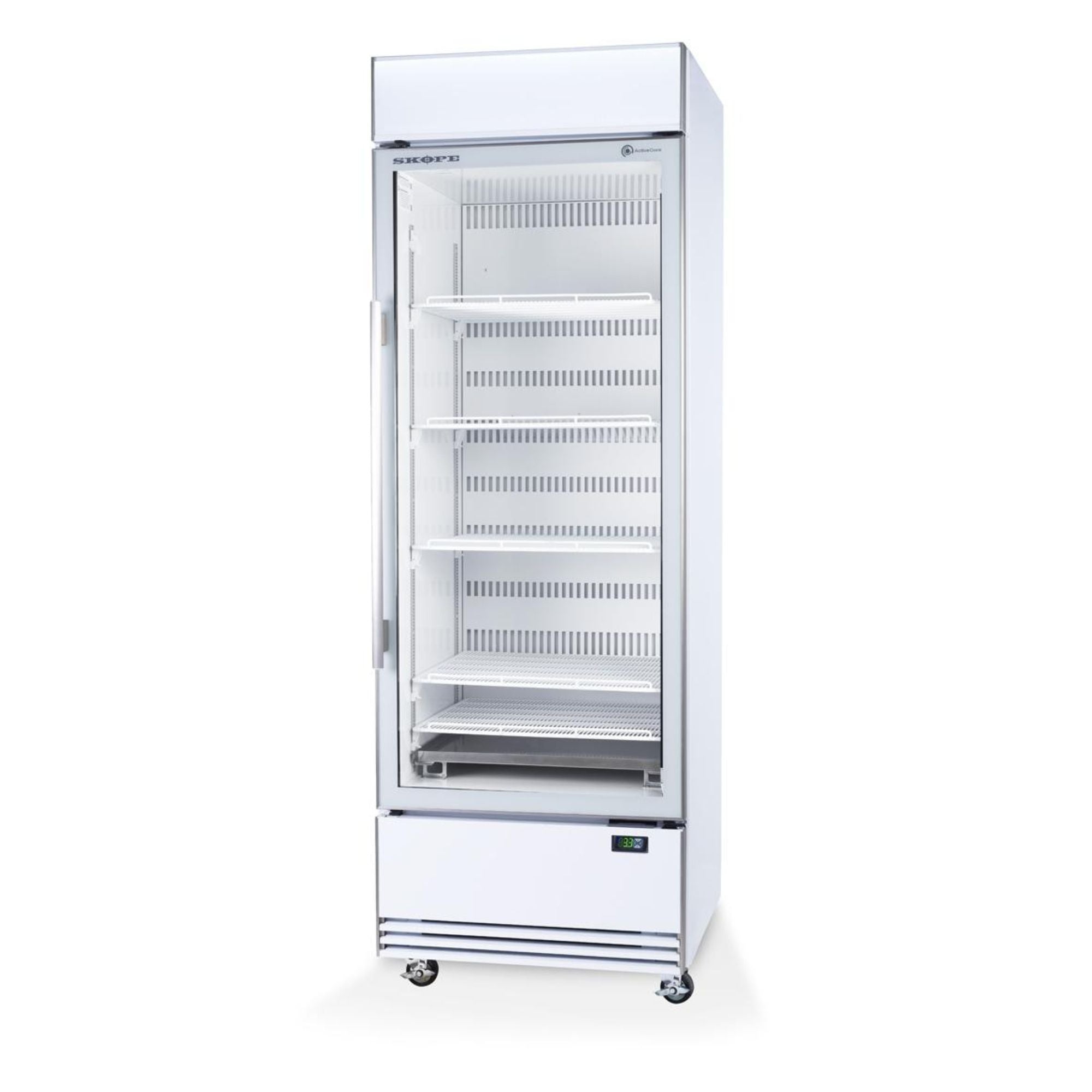 Skope BME600N-AC 1 Glass Door Display or Storage Fridge, Lit Sign