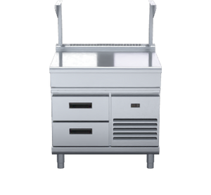Waldorf 800 Series BTL8900S-RB - 900mm Bench Top With Salamander Support Low Back Version – Refrigerated Base
