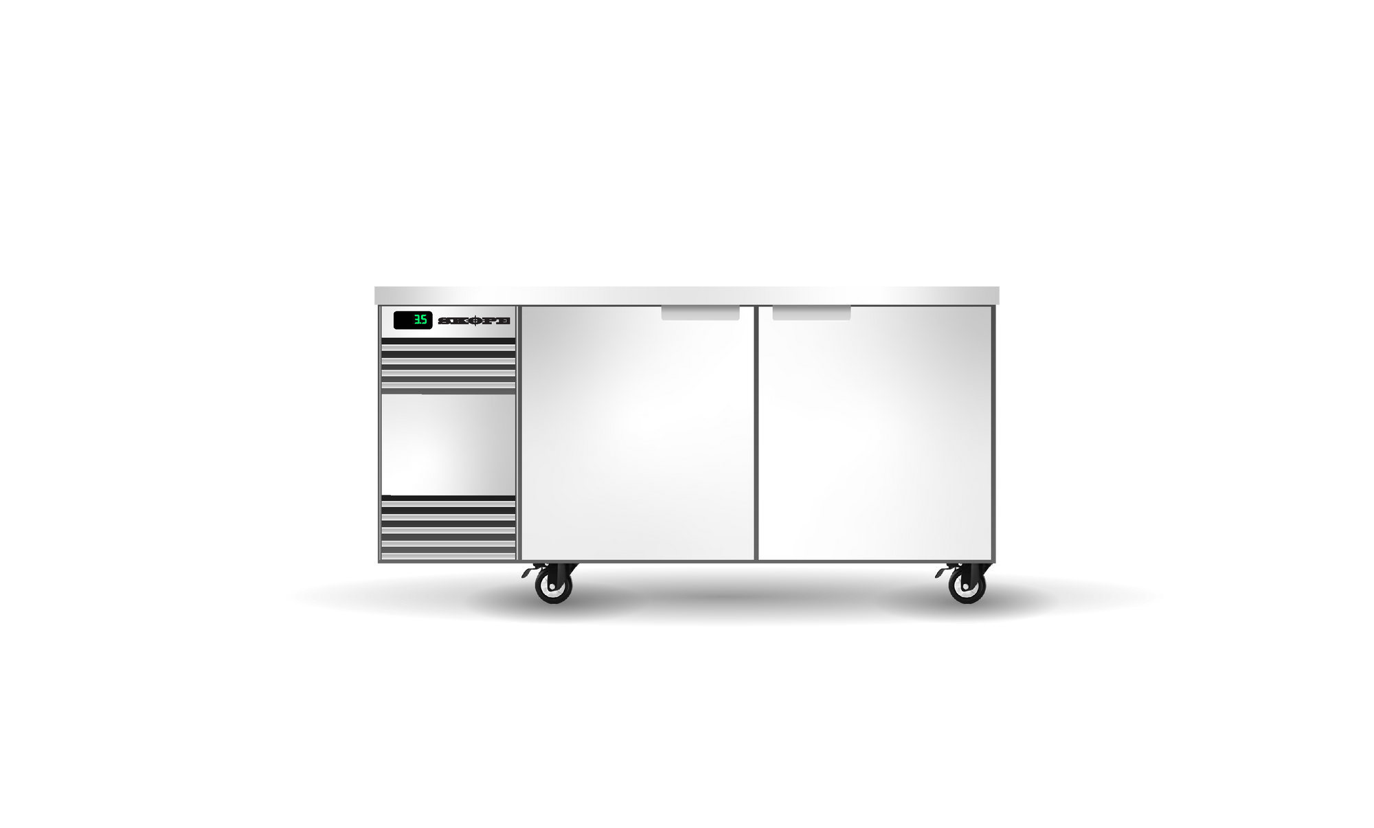 Skope BackBar 2 Solid Swing Door CounterLine Fridge