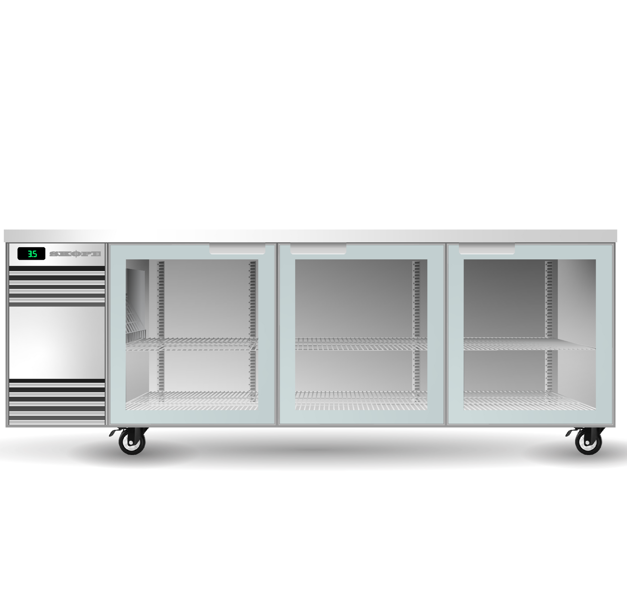 Skope BackBar 3 Glass Swing Door CounterLine Fridge - CL.3.GSW