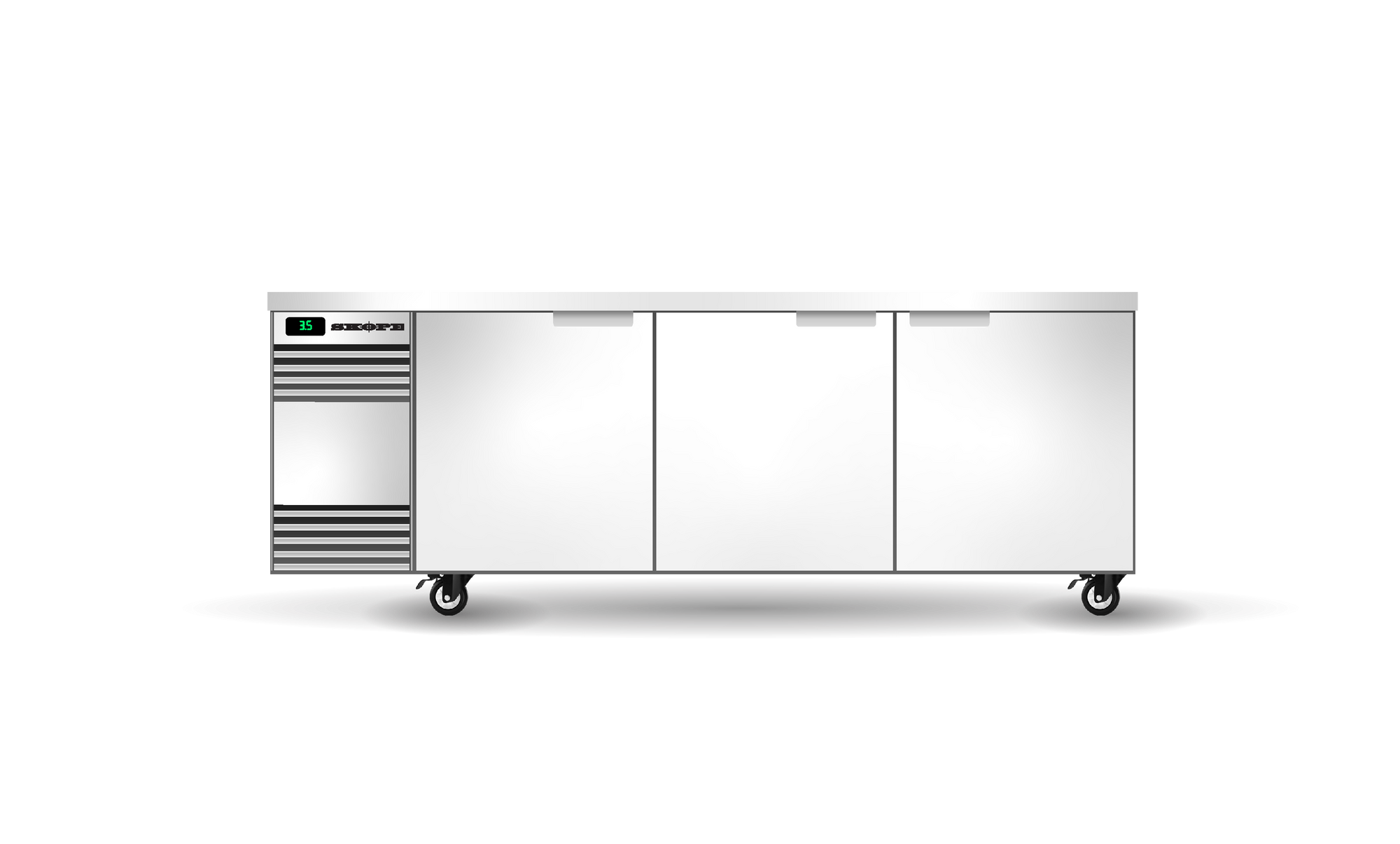 Skope BackBar 3 Solid Swing Door CounterLine Fridge