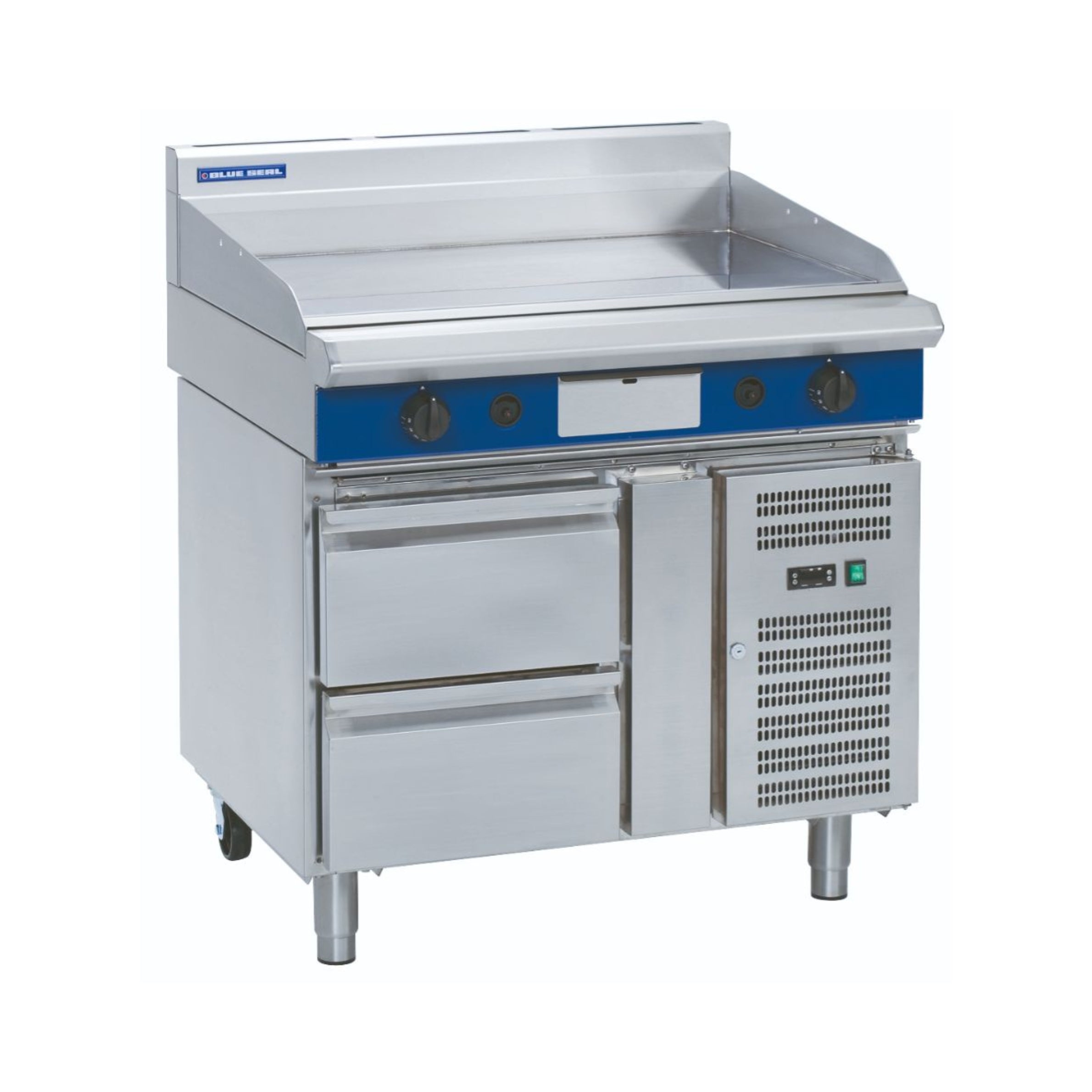 Blue Seal Evolution Series GP516-RB - 900mm Gas Griddle – Refrigerated Base