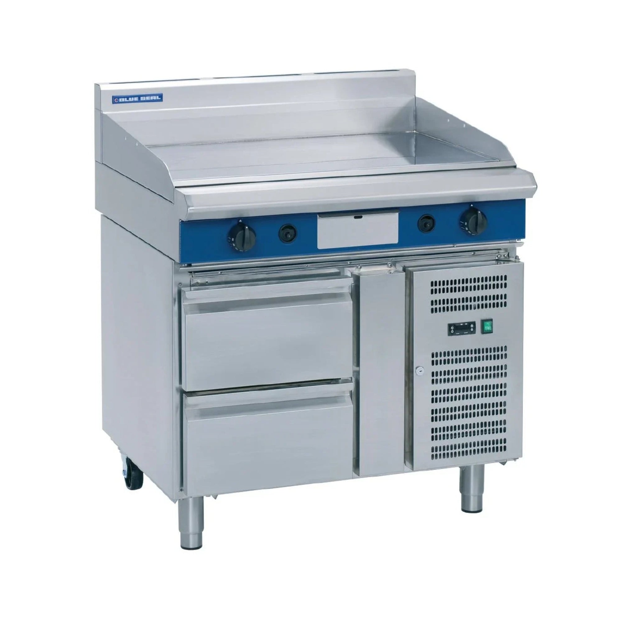 Blue Seal Evolution Series GP518-RB - 1200mm Gas Griddle – Refrigerated Base