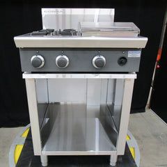 Cobra C6C - 600mm Two Burner / Griddle Gas Cooktop C6CF-N - Warehouse Clearance