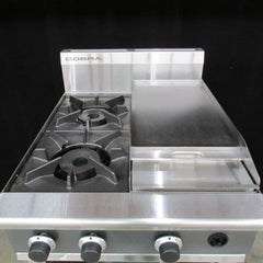 Cobra C6C - 600mm Two Burner / Griddle Gas Cooktop C6CF-N - Warehouse Clearance