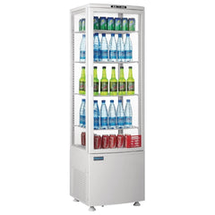 Polar C-Series Curved Glass Door Display Fridge Upright White 235Ltr CB509-A
