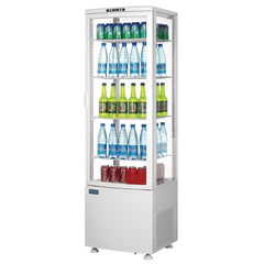 Polar C-Series Curved Glass Door Display Fridge Upright White 235Ltr CB509-A