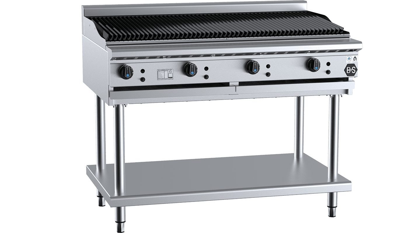 B+S Black Char Broiler 1200mm Natural Gas