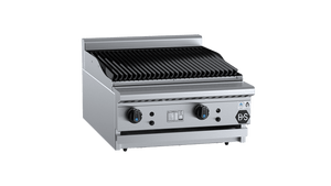 B+S Black Char Broiler 600mm Bench Mounted LPG