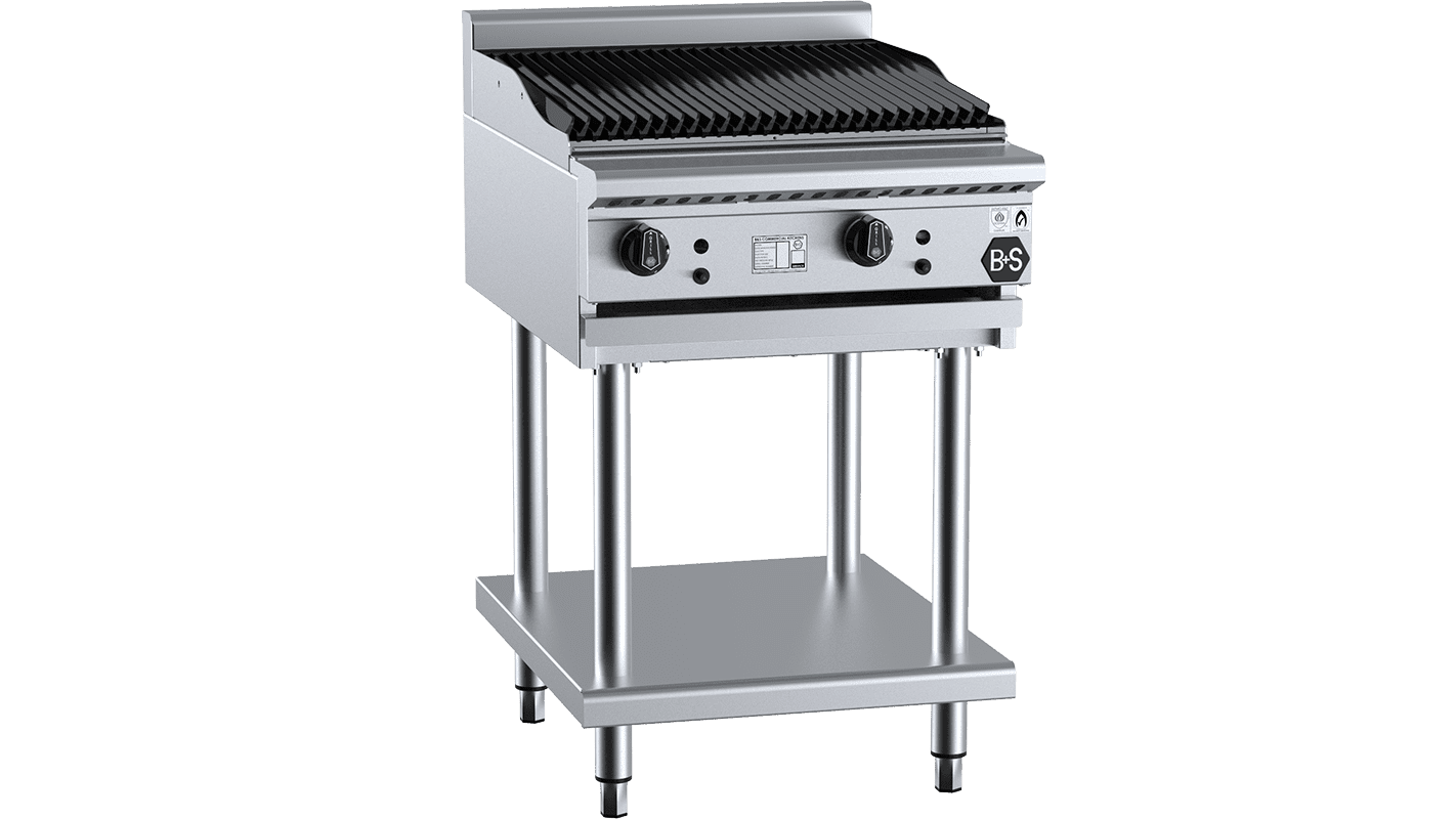B+S Black Char Broiler 600mm Natural Gas