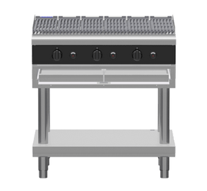 Waldorf Bold CHLB8900G-LS - 900mm Gas Chargrill Low Back Version - Leg Stand