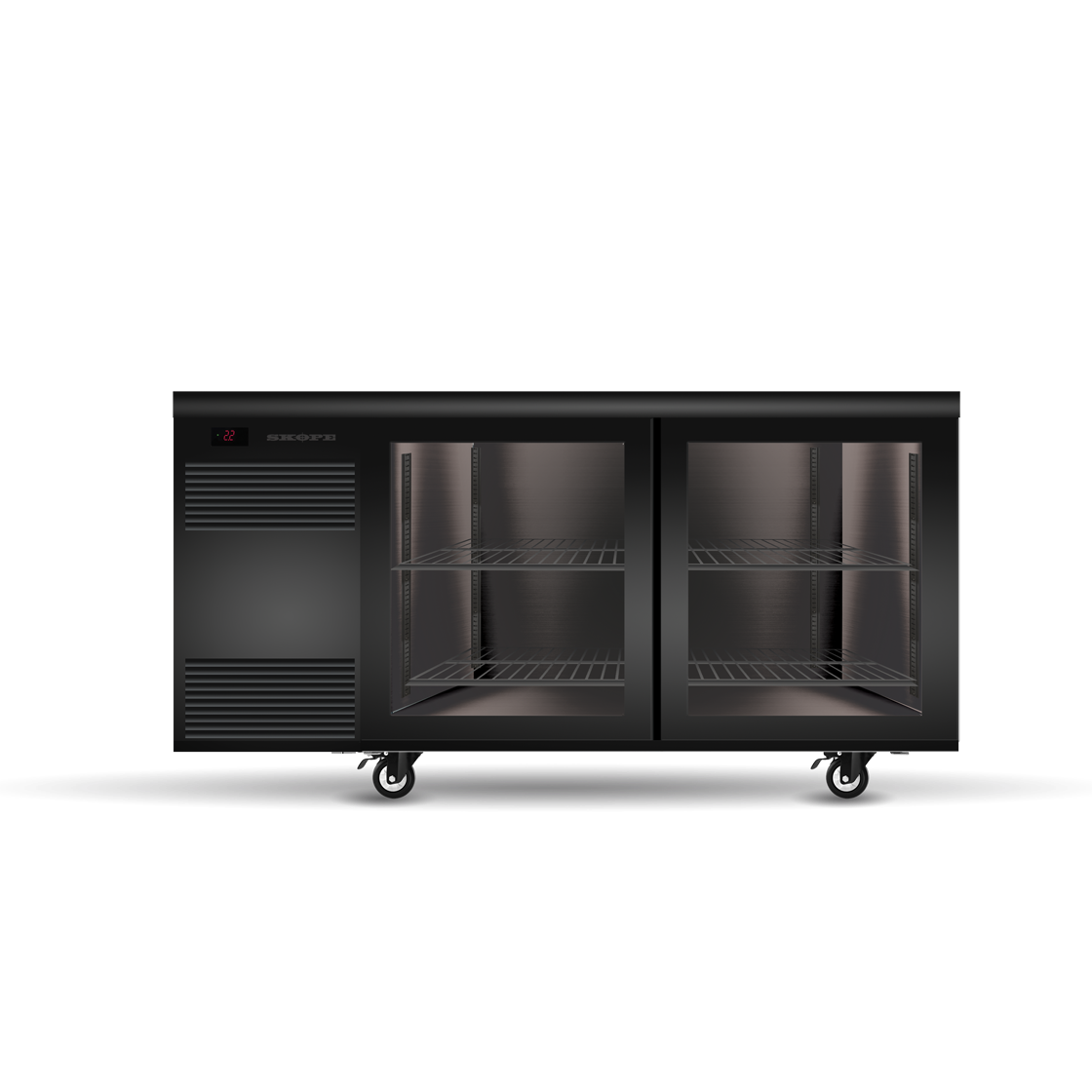 Skope BackBar 2 Glass Sliding Door CounterLine Fridge