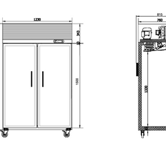 Besttop Double Door Upright Freezer 470L CFT48-2