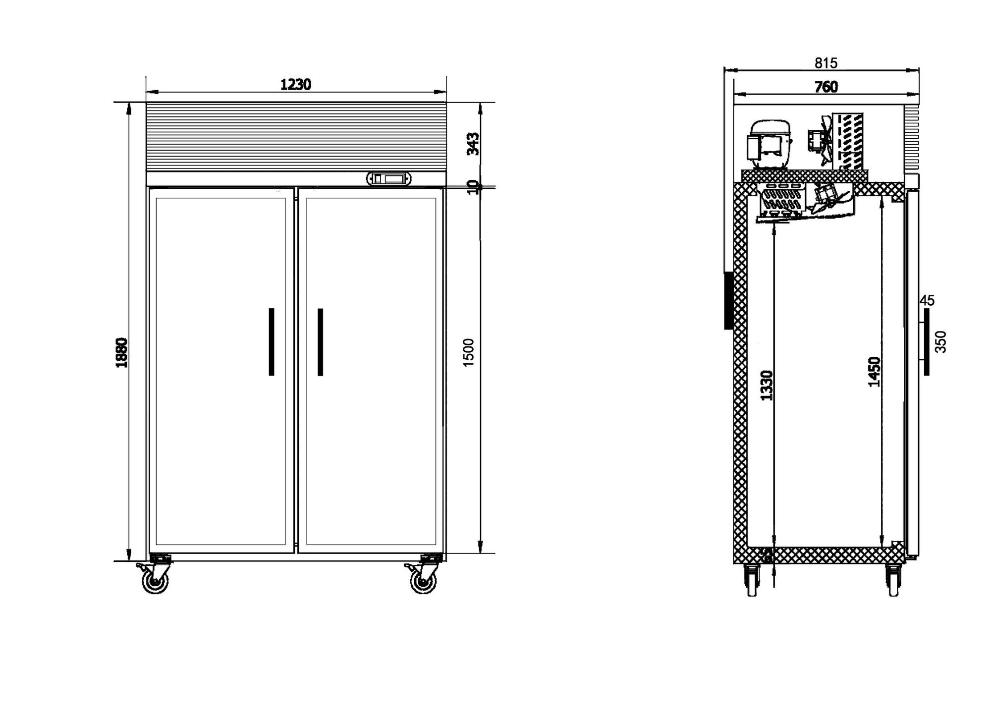 Besttop Double Door Upright Freezer 470L CFT48-2